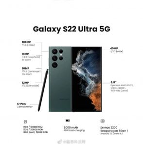 Yeni Samsung Galaxy S22 Ultra-nın icmalı