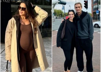 Ana olmağına bir neçə gün qalan aktrisa ilk dəfə nişan şəkillərini paylaşdı