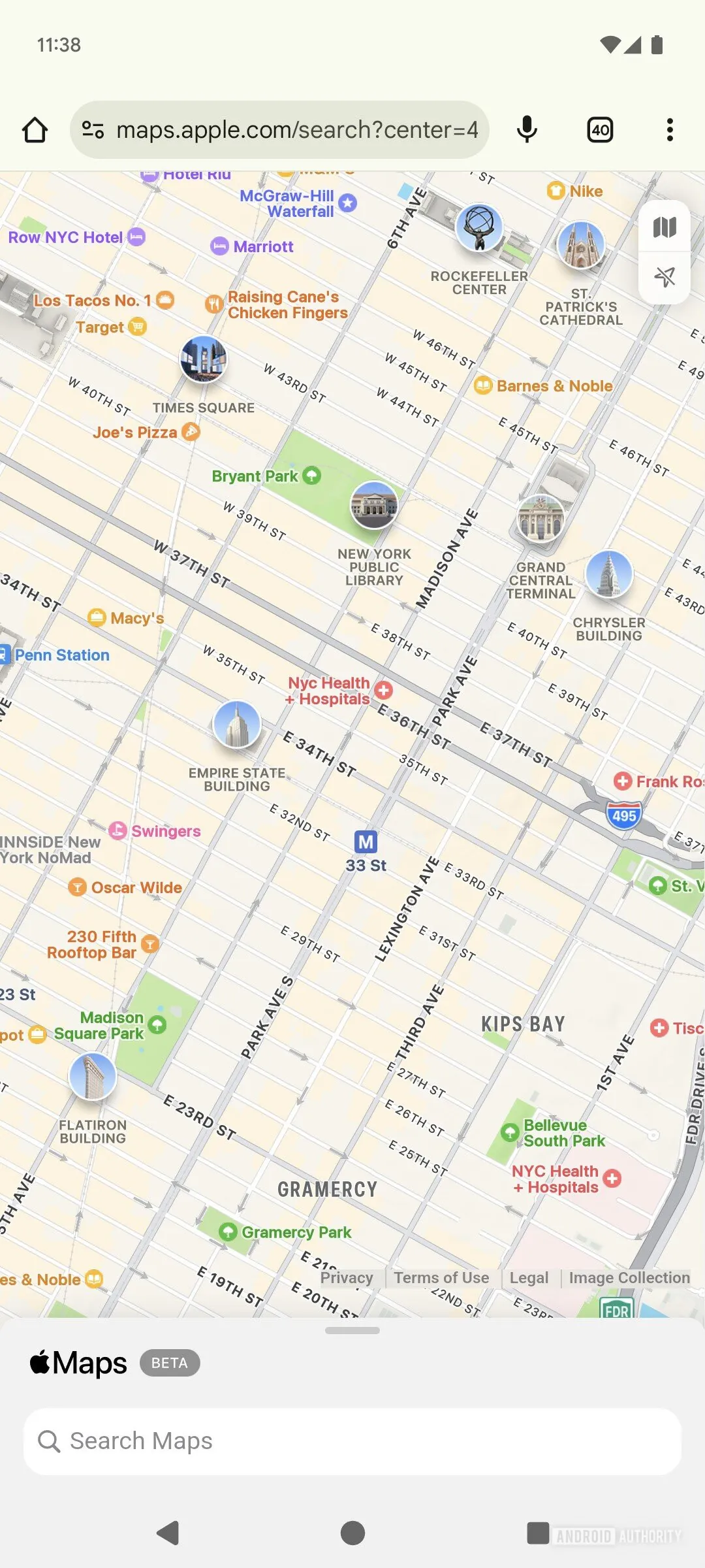 Android Chrome-da Apple Maps istifadəyə verildi