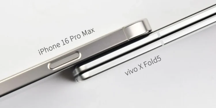 Vivo X Fold 5, iPhone 16 Pro Max-dan da nazik model təqdim edir