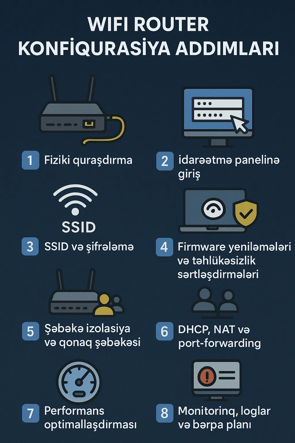 Wifi Router Konfiqurasiya Addımları - Tam Bələdçi
