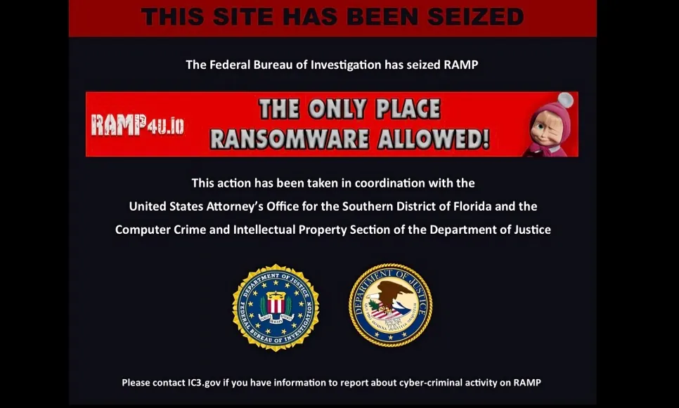 FBI RAMP cybercrime forumunu ələ keçirdi, RAMP takedown 2026